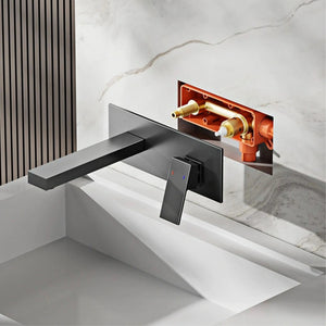 Robinet salle de bain thermostatique gris brossé PLATO