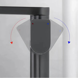 Robinet lavabo, bec rotatif, gris métal BRILO