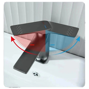 Robinet lavabo moderne noir mat 16cm IROX