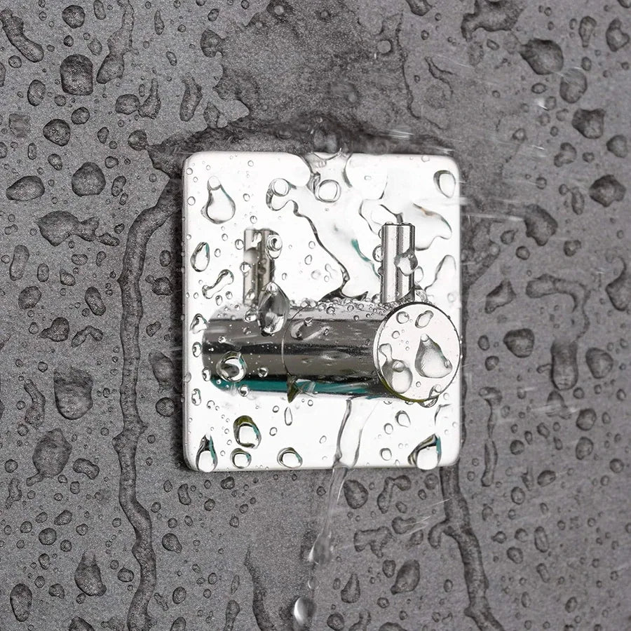 Crochet patère murale adhésif chrome SIMPLO