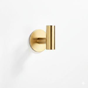 Patère, crochet serviette mural adhésif or brossé DUPLI