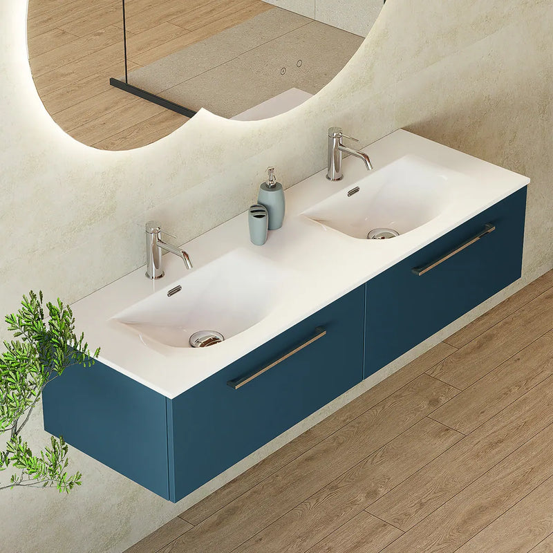 Plan double vasque salle de bain Céramique 120cm