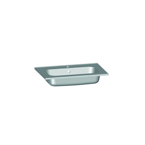 Plan vasque salle de bain Marbre reconstitué 70cm blanc brillant