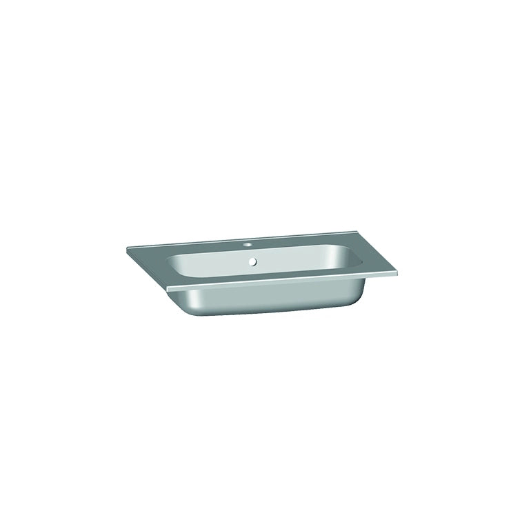 Plan vasque salle de bain Marbre reconstitué 70cm blanc brillant