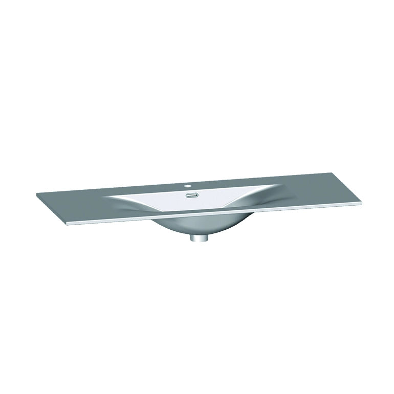 Plan simple vasque salle de bain Céramique centré 120cm