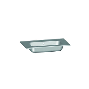 Plan vasque salle de bain Marbre reconstitué 80cm blanc brillant