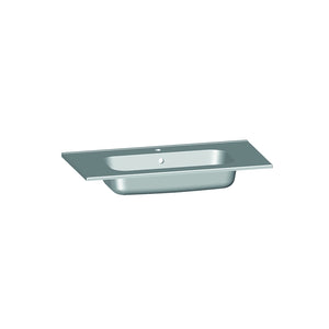 Plan vasque salle de bain Marbre reconstitué 90cm blanc brillant