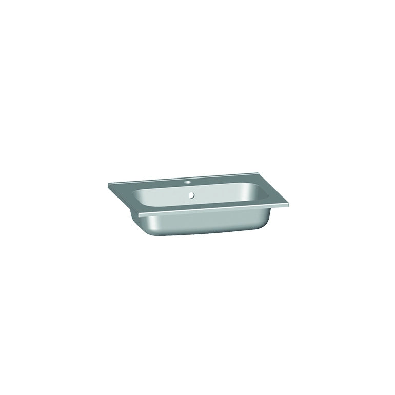 Plan vasque salle de bain Marbre reconstitué 60cm blanc brillant
