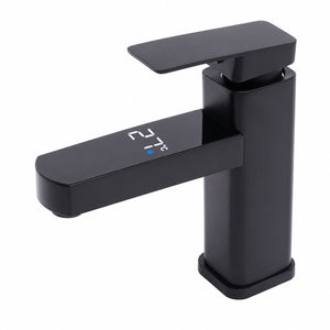 Robinet Lavabo Moderne Avec Ecran LED Noir/Blanc PLAYER