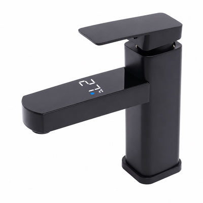 Robinet Lavabo Moderne Avec Ecran LED Noir/Blanc PLAYER