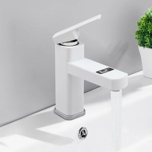 Robinet Lavabo Moderne Avec Ecran LED Noir/Blanc PLAYER