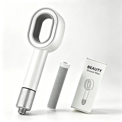 Pomme de Douche Anti Calcaire Filtrant Blanc SOLA