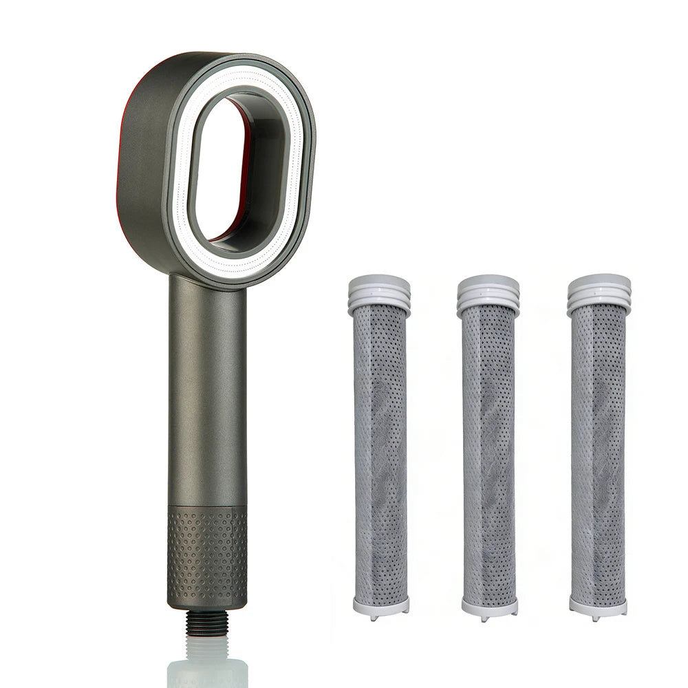 Pomme de Douche Anti Calcaire Filtrant Gris SOLA