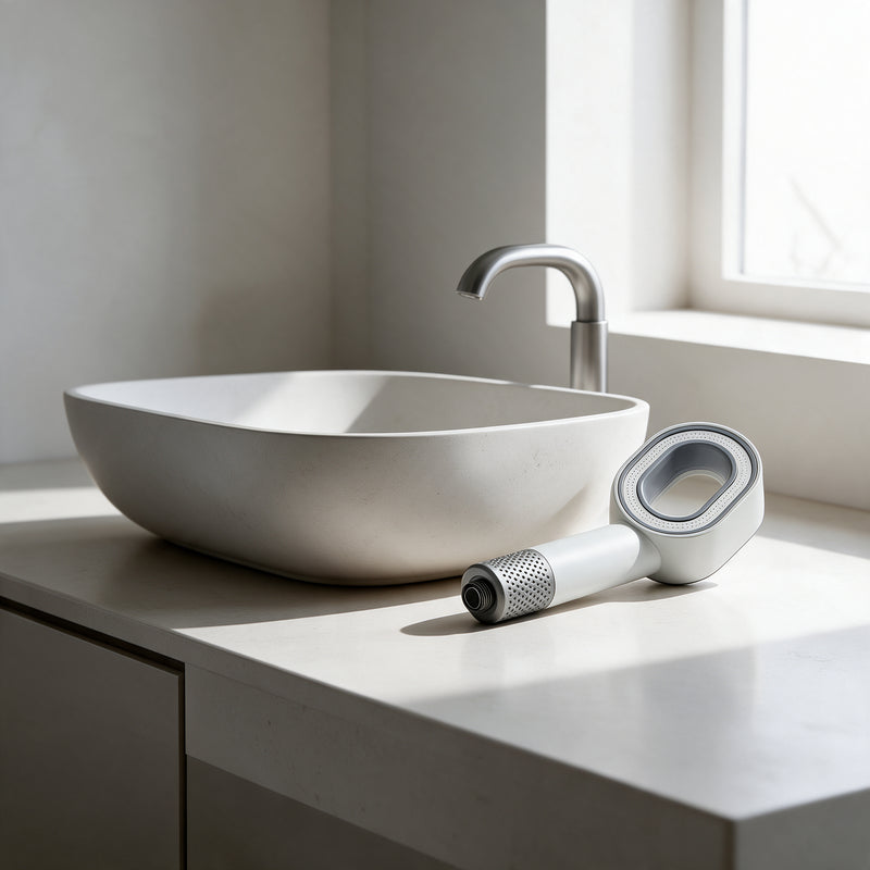 Pomme de Douche Anti Calcaire Filtrant Blanc SOLA