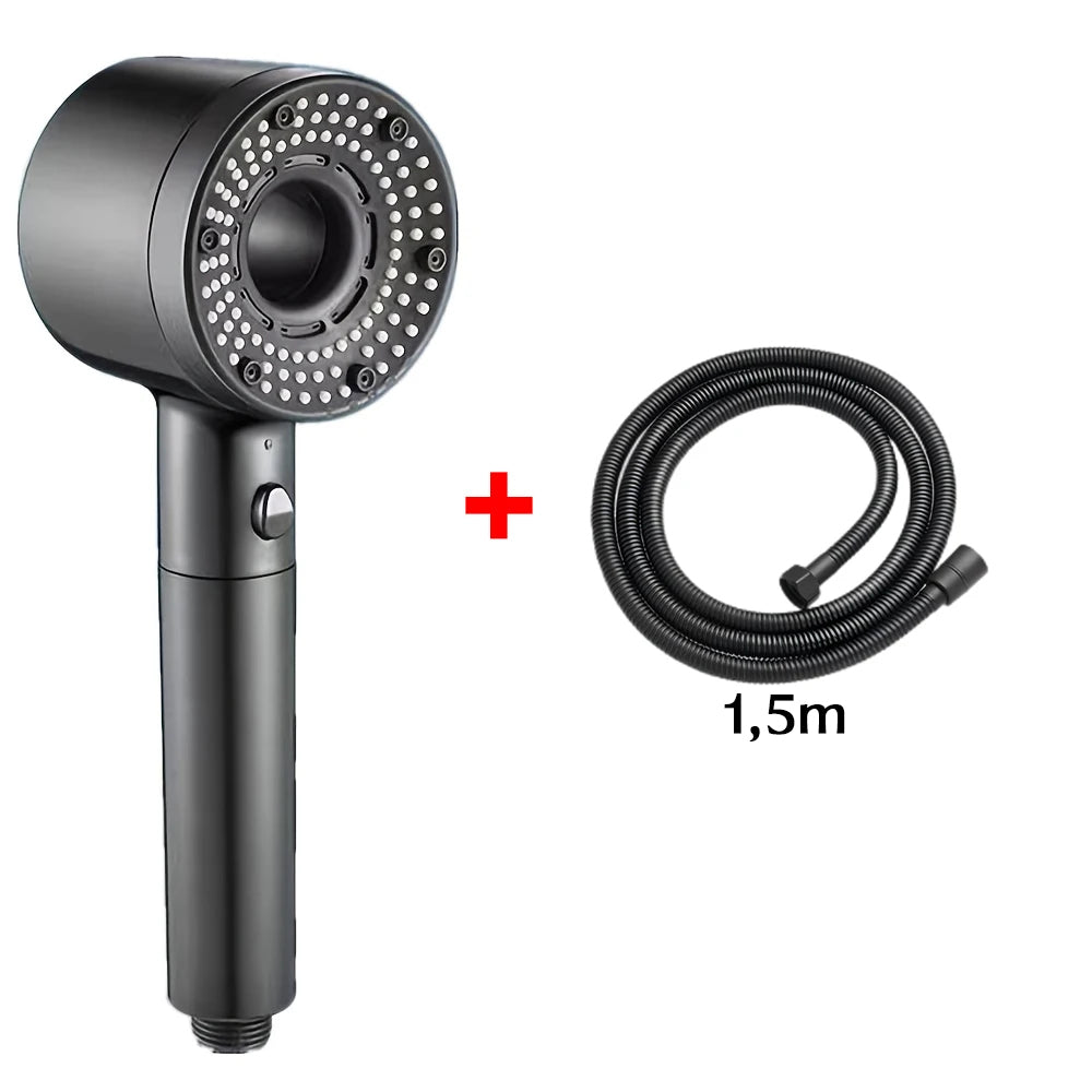 Pommeau de Douche Filtrant Anti-calcaire, 5 Modes, Gris NERIA