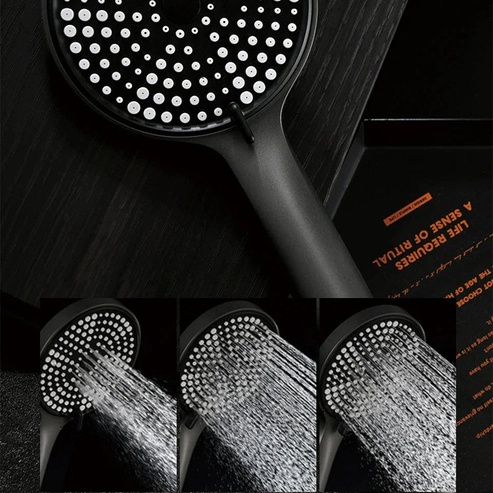 Colonne de douche ou bain douche, avec mitigeur mécanique, 3 voies, noir mat RIVIERAS