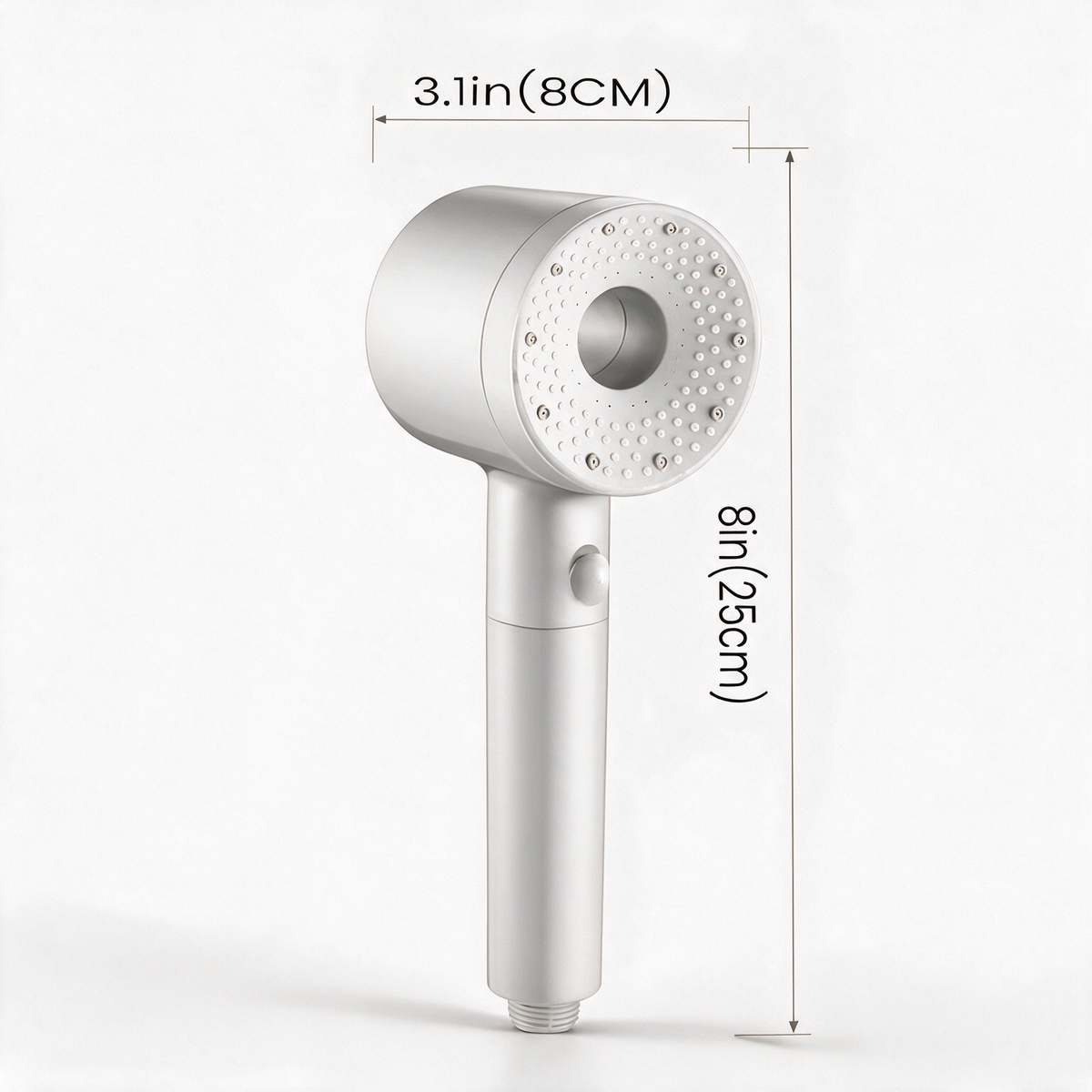 Pommeau de Douche Filtrant Anti-calcaire, 5 Modes, Blanc NERIA