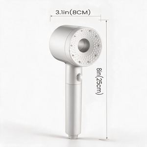 Pommeau de Douche Filtrant Anti-calcaire, 5 Modes, Blanc NERIA
