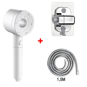 Pommeau de Douche Filtrant Anti-calcaire, 5 Modes, Blanc NERIA