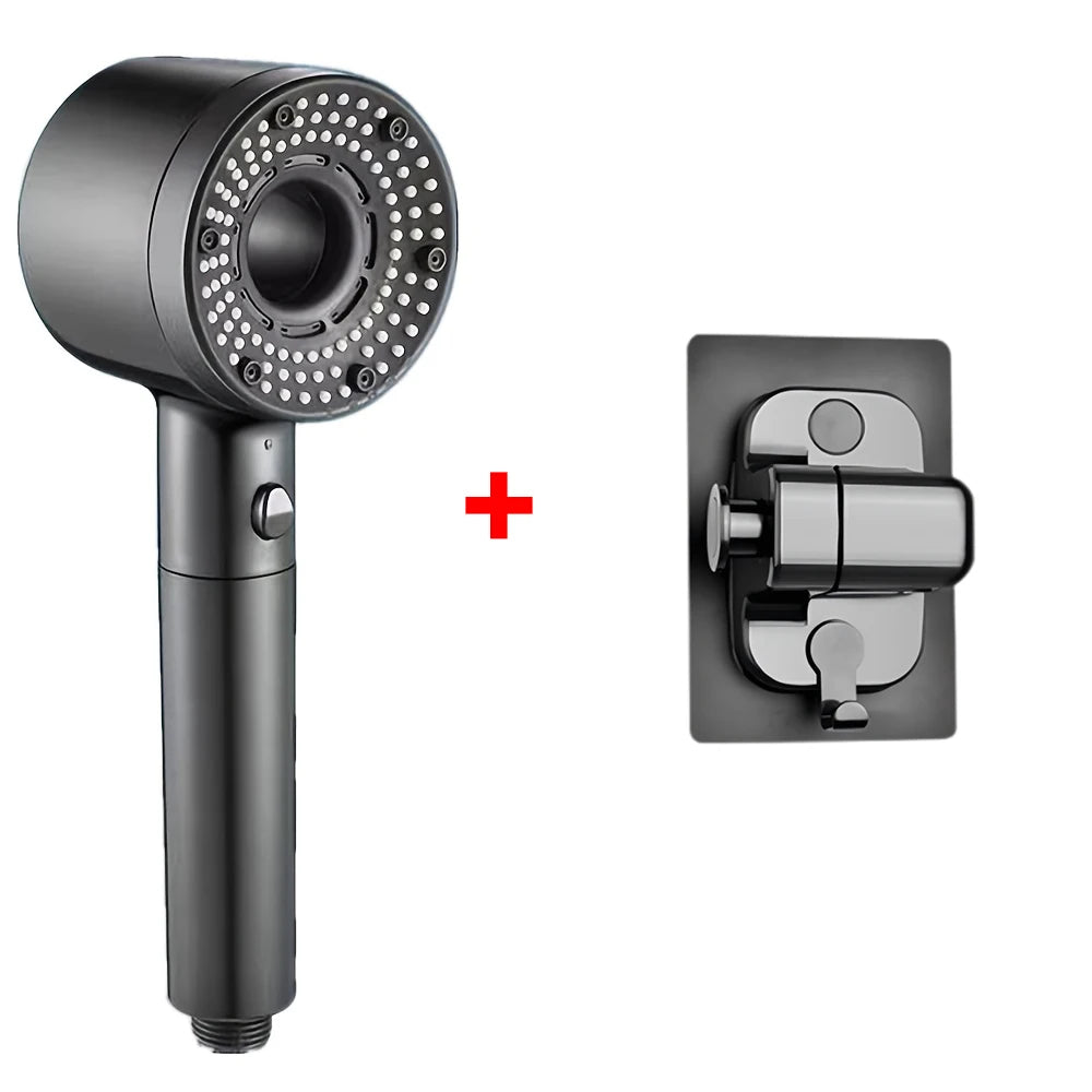 Pommeau de Douche Filtrant Anti-calcaire, 5 Modes, Gris NERIA