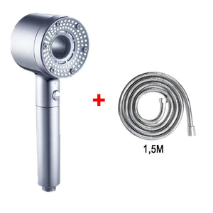 Pommeau de Douche Filtrant Anti-calcaire, 5 Modes, Bleu Clair NERIA