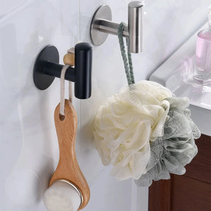 Patère, accroche serviette mural adhésif noir mat DUPLI