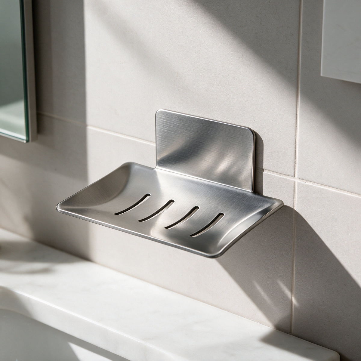 Porte Savon Murale Sans Perçage Gris