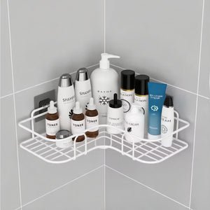 Porte Savon Murale Douche d'Angle, Blanc/ Noir