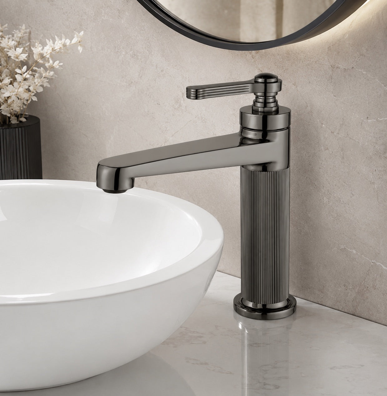 Robinet Evier pour Lavabo Gunmetal DIVA