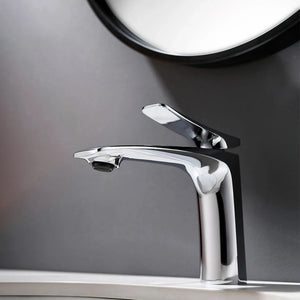 Robinet mitigeur salle de bain, 14cm, chrome SULFA