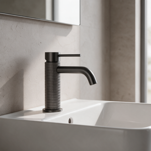 Robinet Lavabo Gris Foncé 16cm/31cm 'Tuile'