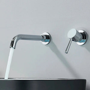 Robinet mitigeur lavabo mural encastré chrome VALLERA