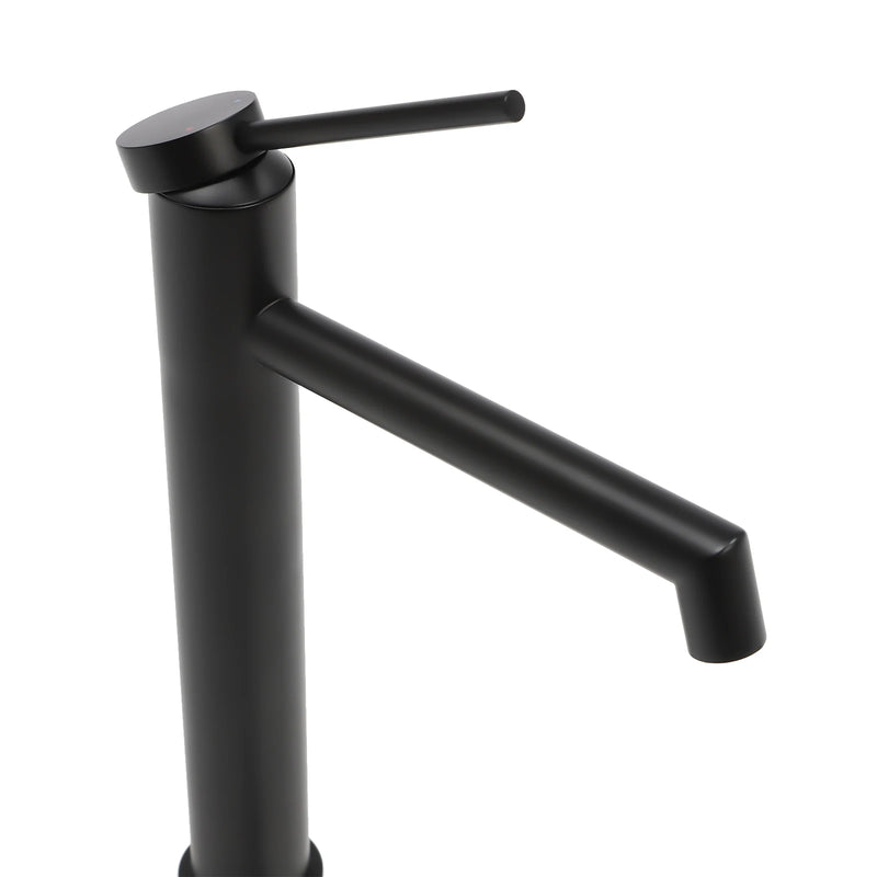 Robinet Lavabo Salle de Bain Noir Mat 30cm G3/8 METALI