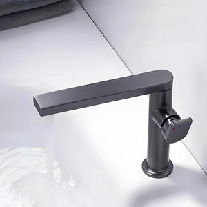 Robinet lavabo, bec rotatif, gris métal BRILO