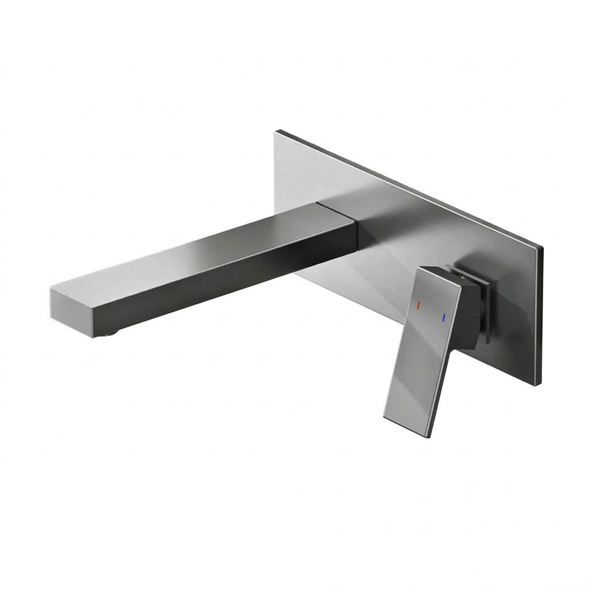 Robinet salle de bain thermostatique gris brossé PLATO
