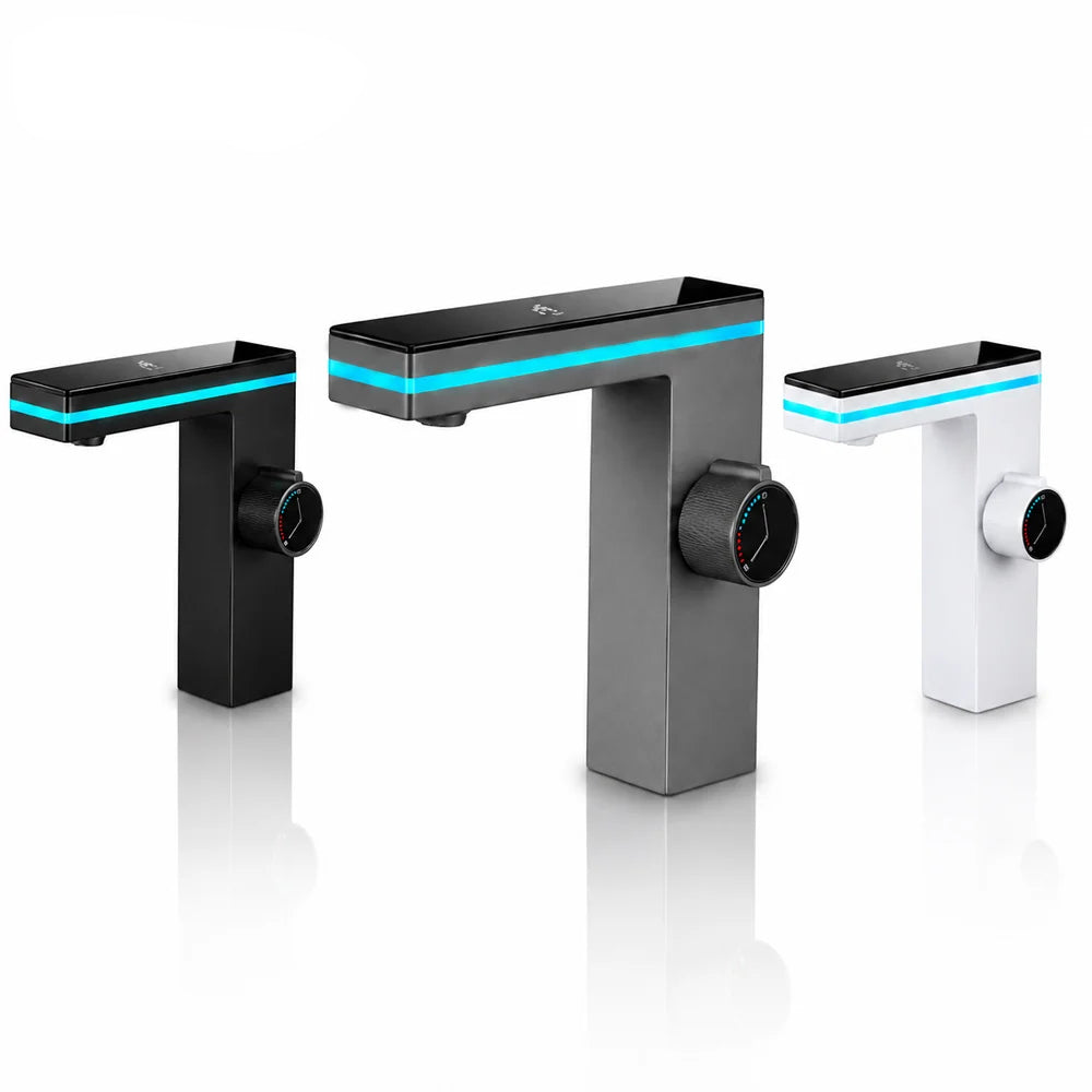 Robinet Lavabo Moderne Lumiere LED Autoalimenté ITRON