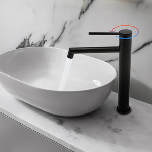 Robinet Lavabo Salle de Bain Noir Mat 30cm G3/8 METALI
