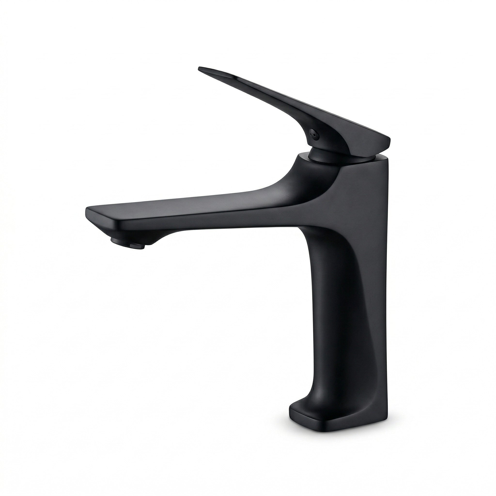 Robinet lavabo moderne noir mat 16cm IROX