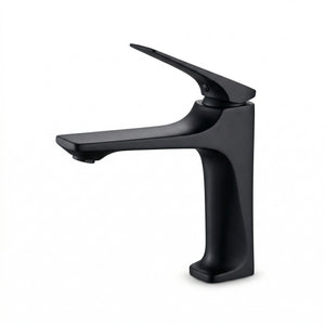 Robinet lavabo moderne noir mat 16cm IROX