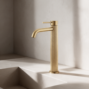 Robinet Lavabo Or brossé 16cm/31cm 'Tuile'