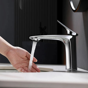Robinet mitigeur salle de bain, 14cm, chrome SULFA