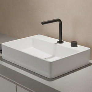 Mitigeur lavabo 2 trous, 2 hauteurs gris métallisé NEO