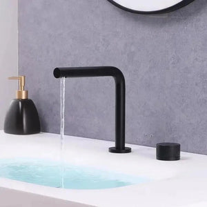 Mitigeur lavabo 2 trous, 2 hauteurs noir mat NEO