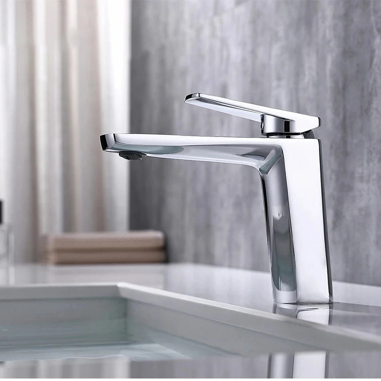 Mitigeur lavabo chromé design LINEA 15,5cm