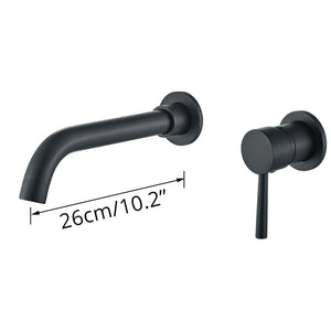 Robinet mitigeur lavabo mural encastré noir mat VALLERA