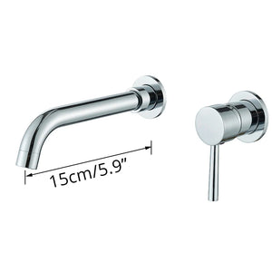 Robinet mitigeur lavabo mural encastré chrome VALLERA