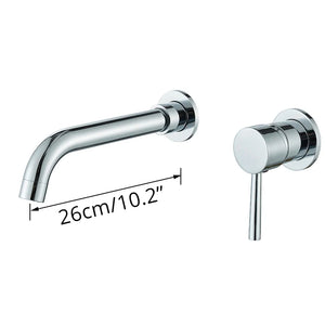 Robinet mitigeur lavabo mural encastré chrome VALLERA