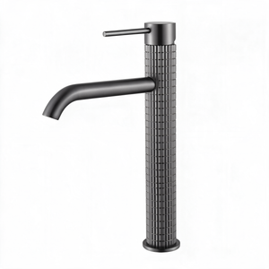 Robinet Lavabo Gris Foncé 16cm/31cm 'Tuile'