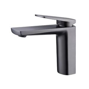 Mitigeur lavabo gris métallisé design LINEA 15,5cm