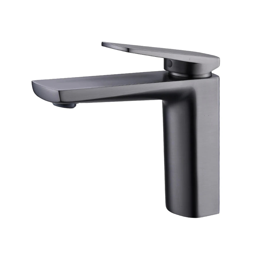Mitigeur lavabo gris métallisé design LINEA 15,5cm